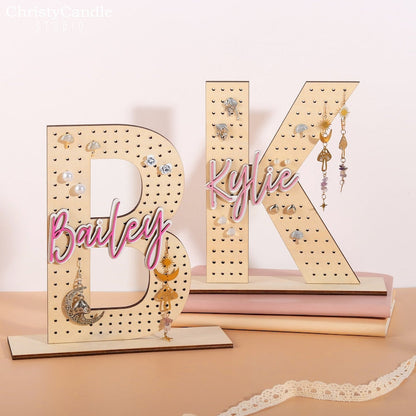 Personalized Earring Holder - Birthday Gift for Her