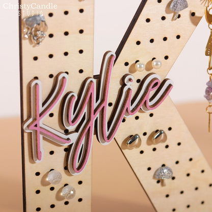 Personalized Earring Holder - Birthday Gift for Her