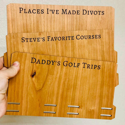 Personalized Golf Pencil Holder, Wall Display for 23 Pencils