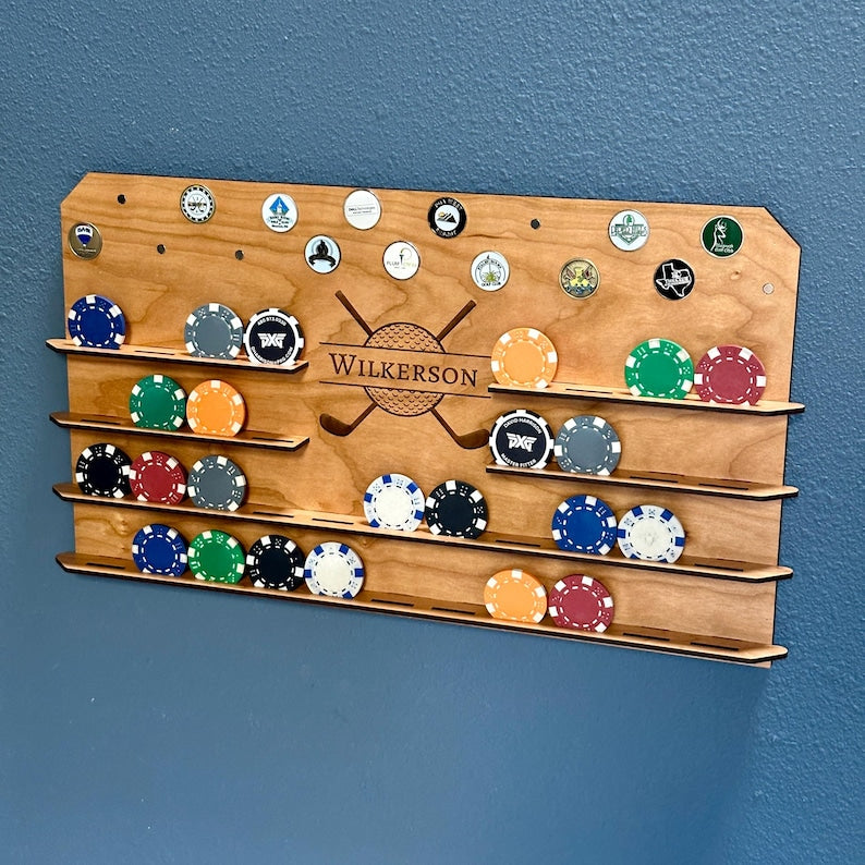 Personalized Golf Ball Marker Display
