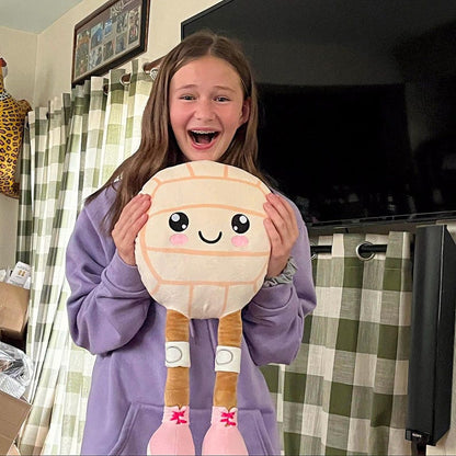 Velvet Plush Volleyball Softball Soccer Football Pillow with Legs
