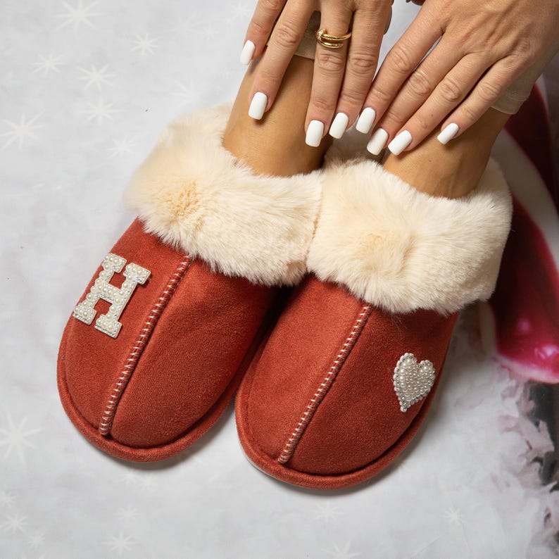 Christmas Custom slipper, Personalized Warm Slippers, Christmas gift