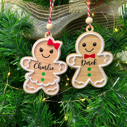 Personalized Gingerbread Christmas Ornament, 3D Customized Cookie Ornament