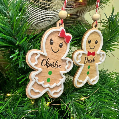 Personalized Gingerbread Christmas Ornament, 3D Customized Cookie Ornament