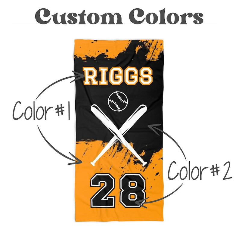 Personalized Football Towel with Name Customized School Team Towel