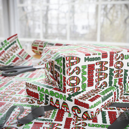 Custom Name Wrapping Paper Rolls Personalized Gift Wrap Paper