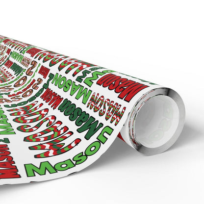 Custom Name Wrapping Paper Rolls Personalized Gift Wrap Paper