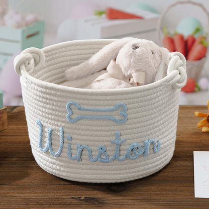 Dog Toy Basket, Dog Toy Box Personalized Toy Pet Basket