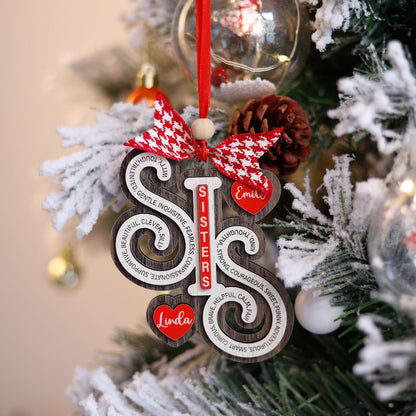 Personalized Sisters Ornaments, Sister Names Ornament