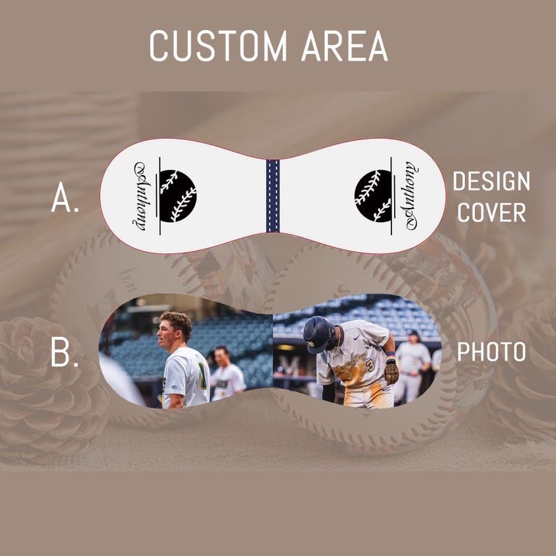 Custom photos and name baseball, Gift For Baseball Player, Personalized Team Balls