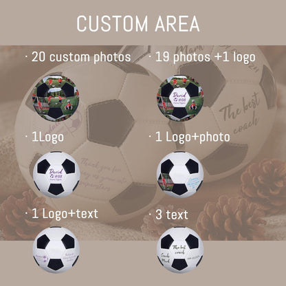 Personalized Custom Soccer Ball, Custom photo Footballs, Soccer coach Gift