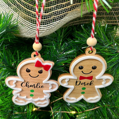 Personalized Gingerbread Christmas Ornament, 3D Customized Cookie Ornament