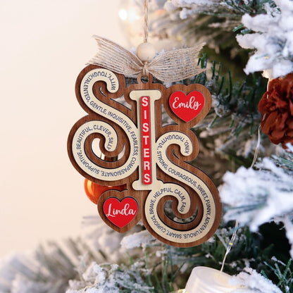 Personalized Sisters Ornaments, Sister Names Ornament