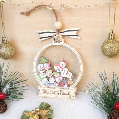 Personalized Snowman Family Christmas Ornament 2025