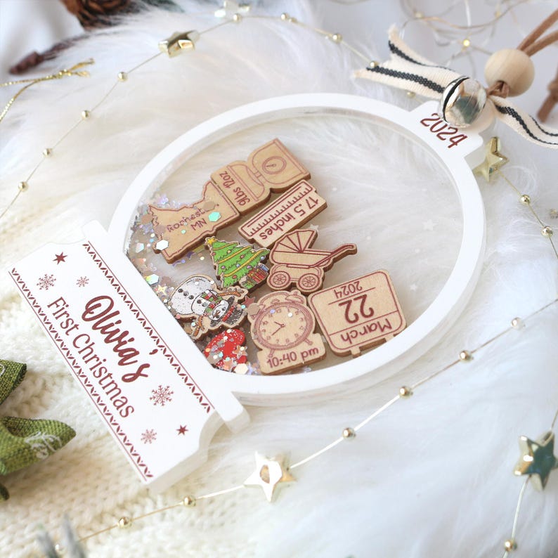 Personalized Baby's First Christmas Ornament 2025