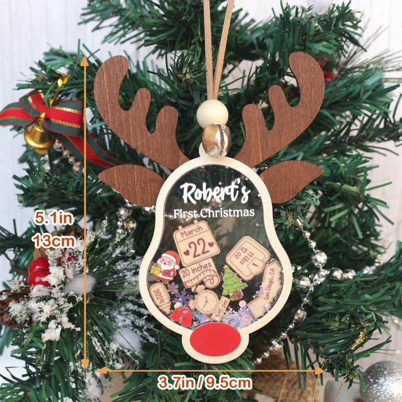Personalized Baby's First Christmas Ornament 2025: