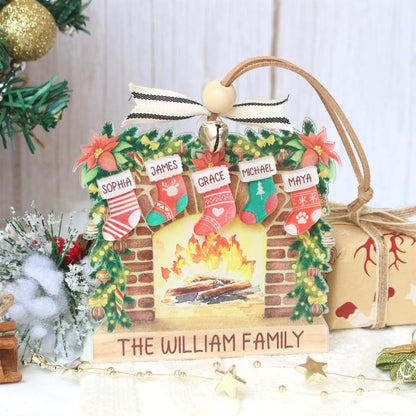 Personalized Family Name Christmas Ornament