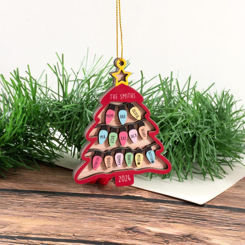 Custom Family Christmas Ornament