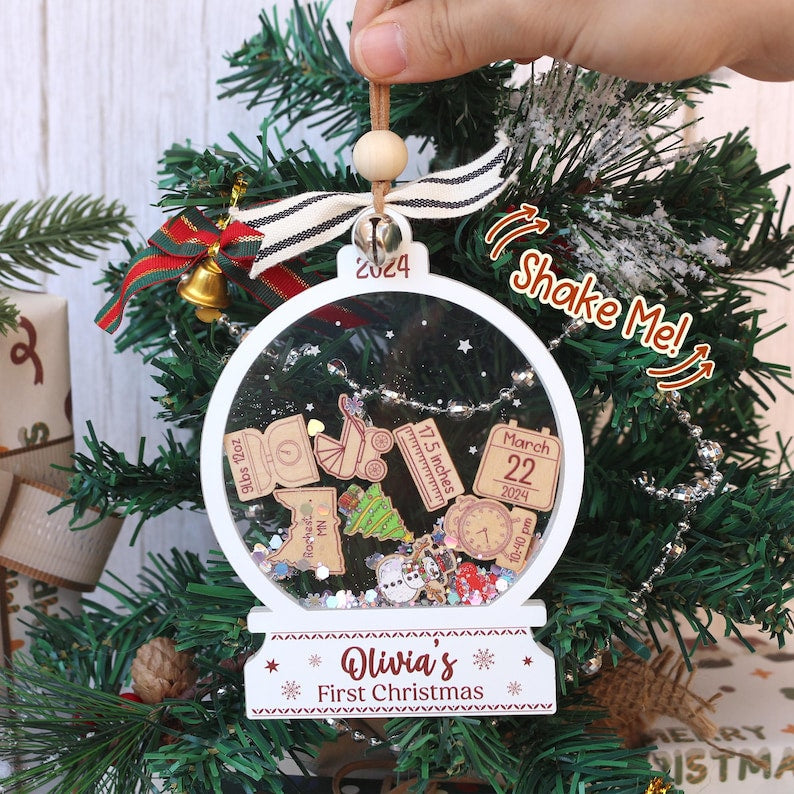 Personalized Baby's First Christmas Ornament 2025