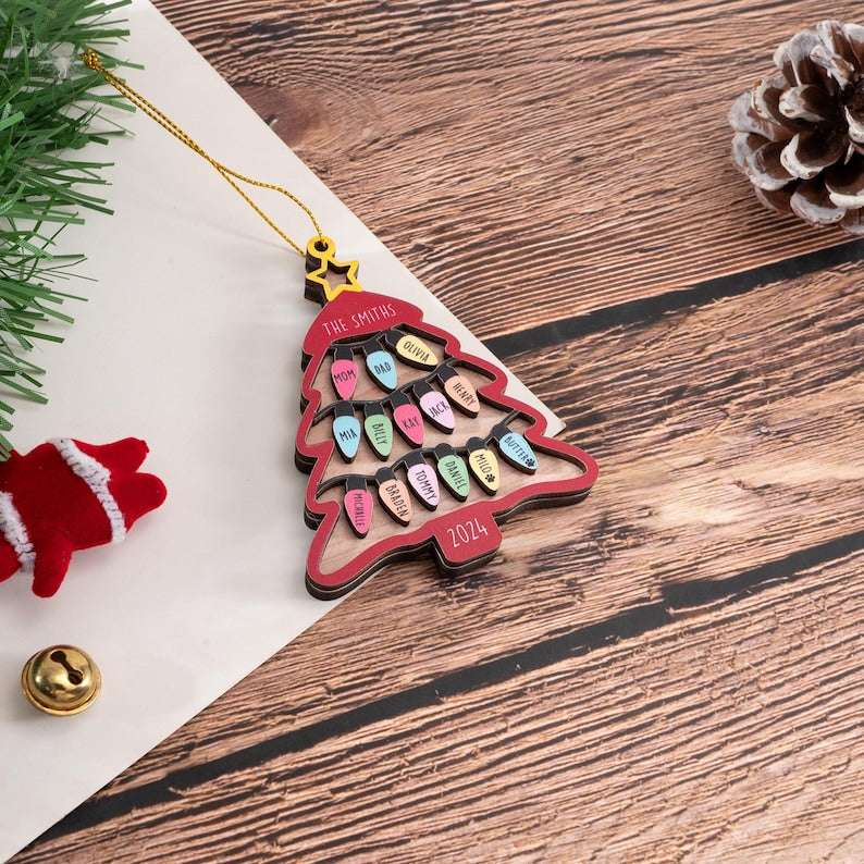 Custom Family Christmas Ornament