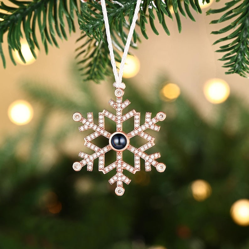 Custom Family Projection Ornament,Christmas photo projection Ornament