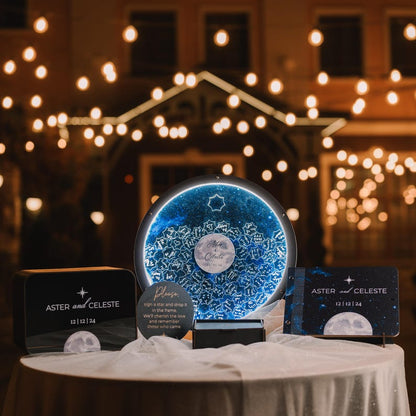Celestial Wedding Guest Book Alternative with LED