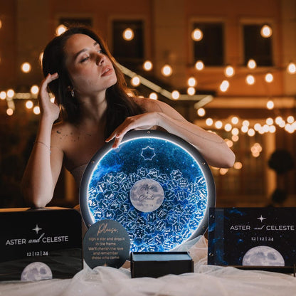 Celestial Wedding Guest Book Alternative with LED