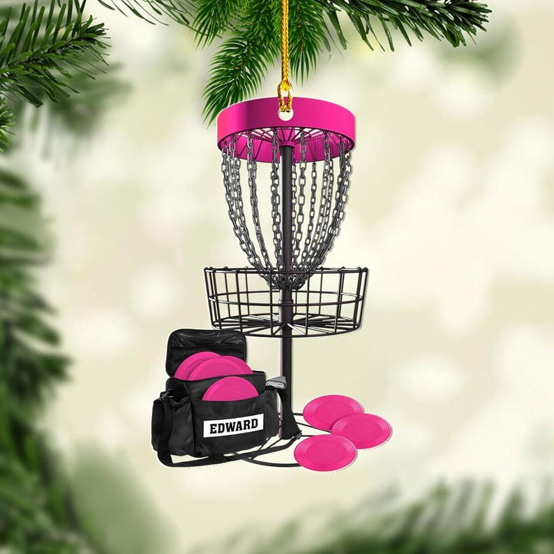 Personalized Disc Golf Ornament, Acrylic 2D Ornament