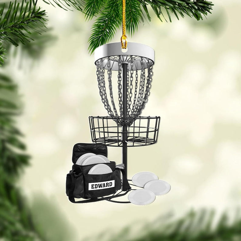 Personalized Disc Golf Ornament, Acrylic 2D Ornament