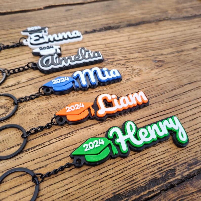 5/10/20 Personalized Custom Graduation Grad Cap Seniors Class of 2025 Keychain