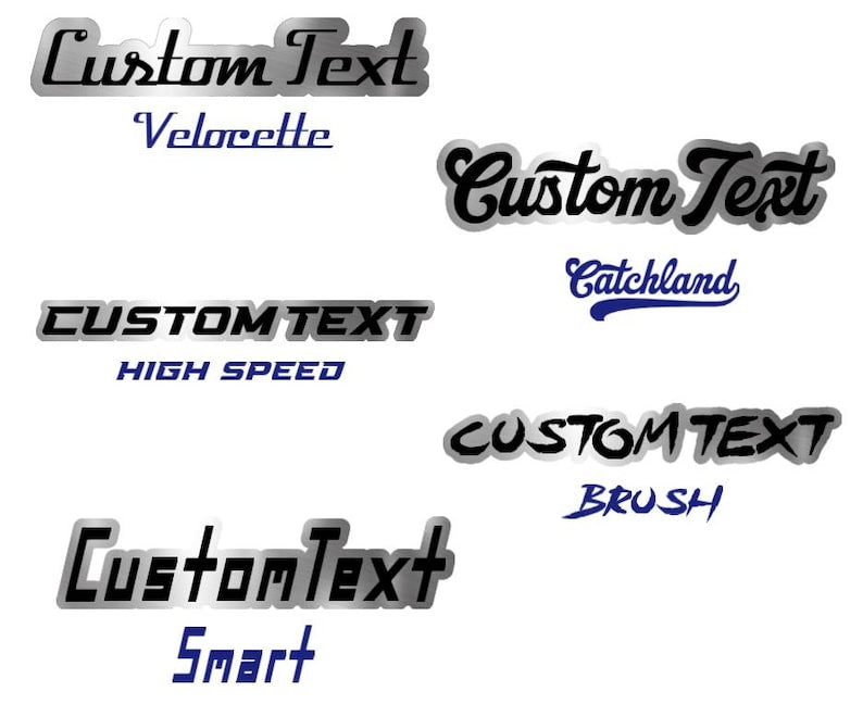 Custom Car Name Emblem Badge - Brushed GOLD & SILVER