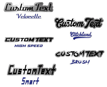 Custom Car Name Emblem Badge - Brushed GOLD & SILVER