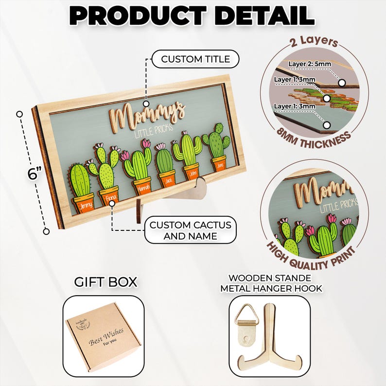 Funny Mother's Gift, Mama's Little Pricks, Mom Birthday Gift