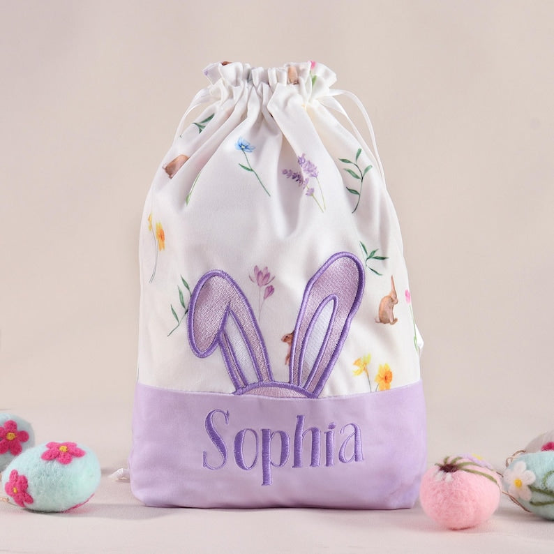 Personalized Easter Basket - Embroidered Easter Sack