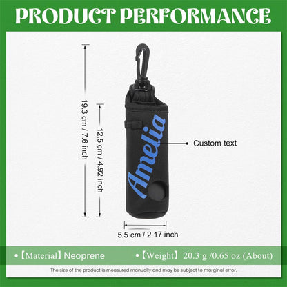 Personalized Name Golf Ball Bag, Golf Ball and Tees Holder
