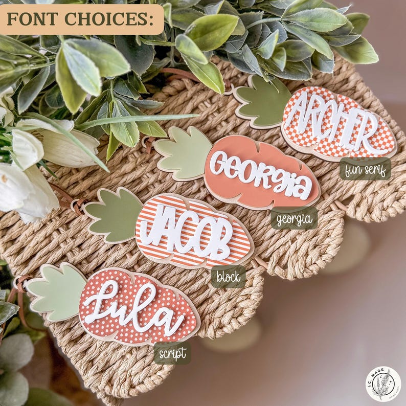 Easter Basket Tag Carrot Tag Basket Tag Personalized Easter Basket Tag