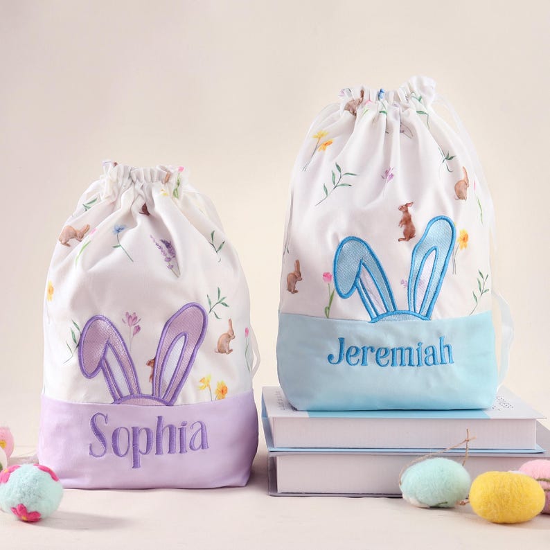 Personalized Easter Basket - Embroidered Easter Sack