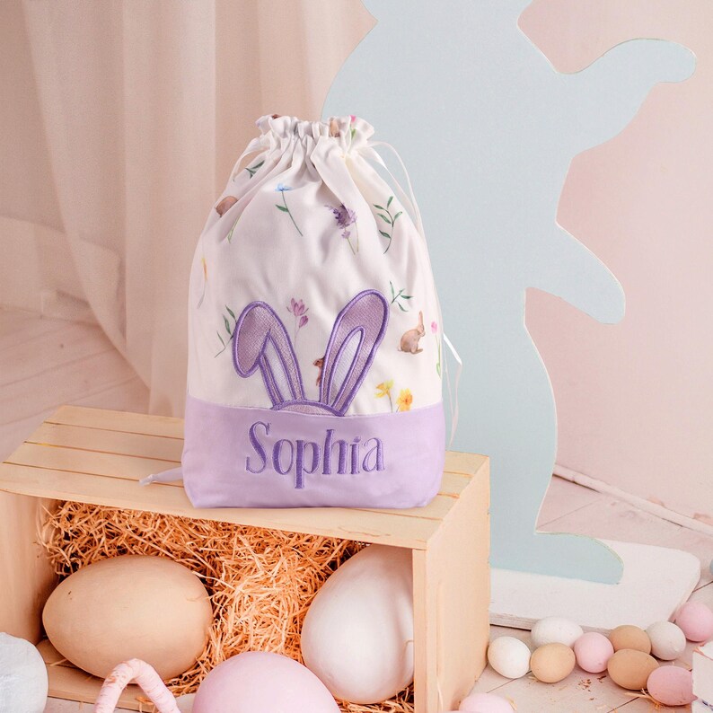 Personalized Easter Basket - Embroidered Easter Sack