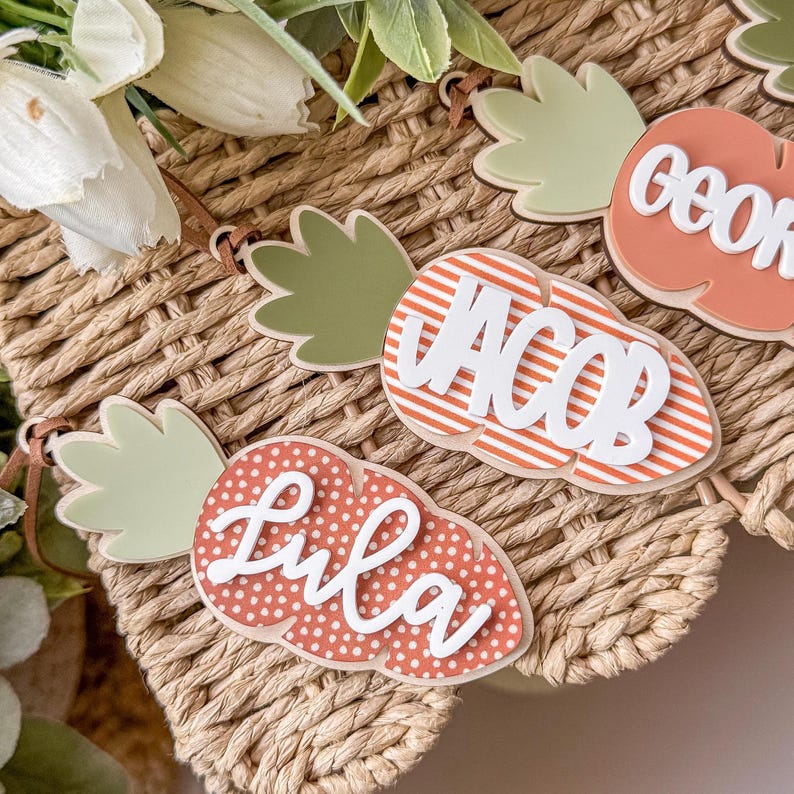 Easter Basket Tag Carrot Tag Basket Tag Personalized Easter Basket Tag