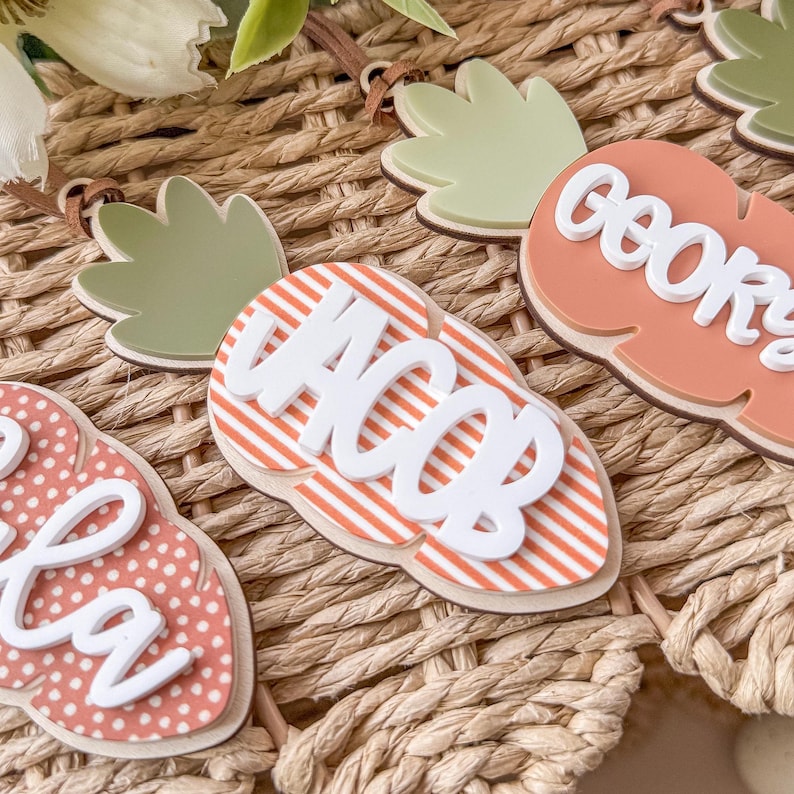 Easter Basket Tag Carrot Tag Basket Tag Personalized Easter Basket Tag