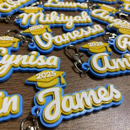 5/10/20 Personalized Custom Graduation Grad Cap Seniors Class of 2025 Keychain