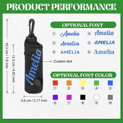 Personalized Name Golf Ball Bag, Golf Ball and Tees Holder