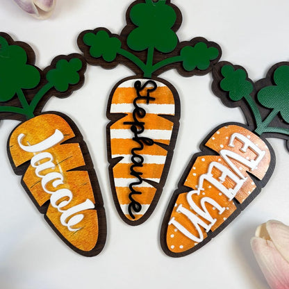 Easter Basket Carrot Tag, Personalized Carrot Easter Basket Tag