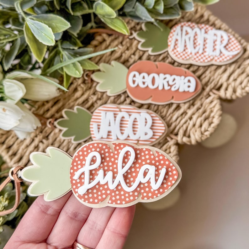 Easter Basket Tag Carrot Tag Basket Tag Personalized Easter Basket Tag