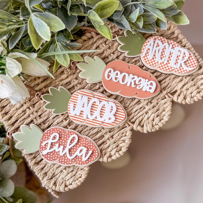 Easter Basket Tag Carrot Tag Basket Tag Personalized Easter Basket Tag