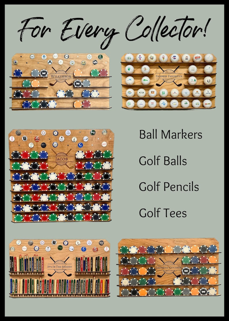 Personalized Golf Ball Marker Display