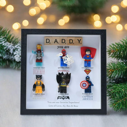 Personalized Father's Day photo frame, you are my superhero
