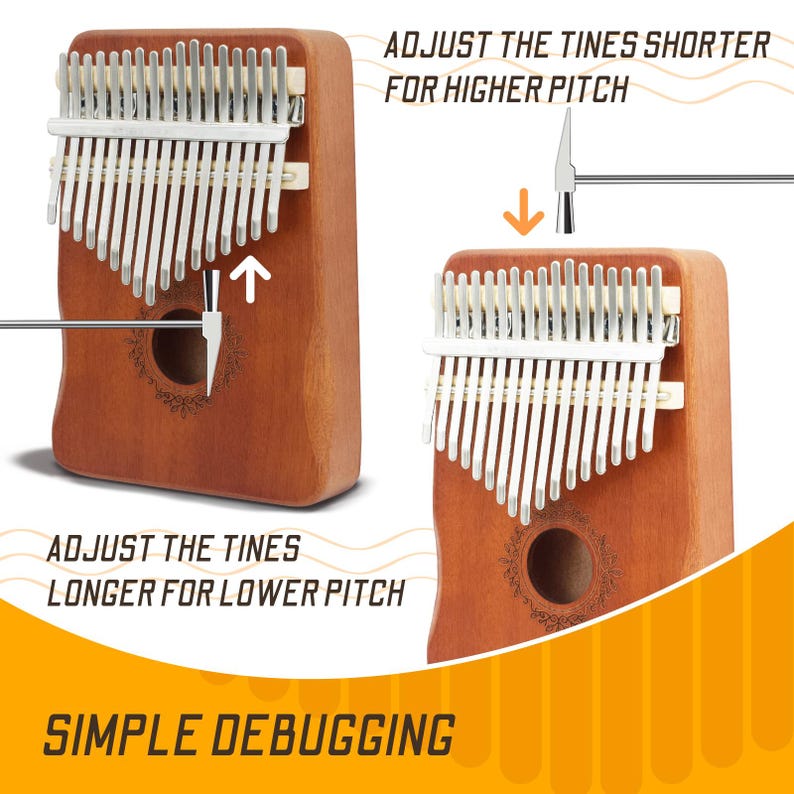 17-Key Personalized Kalimba | African Thumb Piano with Engraving
