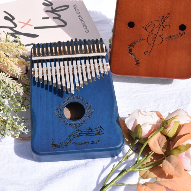 17-Key Personalized Kalimba | African Thumb Piano with Engraving