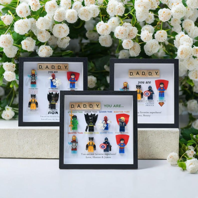 Personalized Father's Day photo frame, you are my superhero